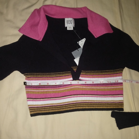 BDG Sky Cropped Polo Sweater Size M - Picture 6 of 13